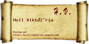 Holl Viktória névjegykártya